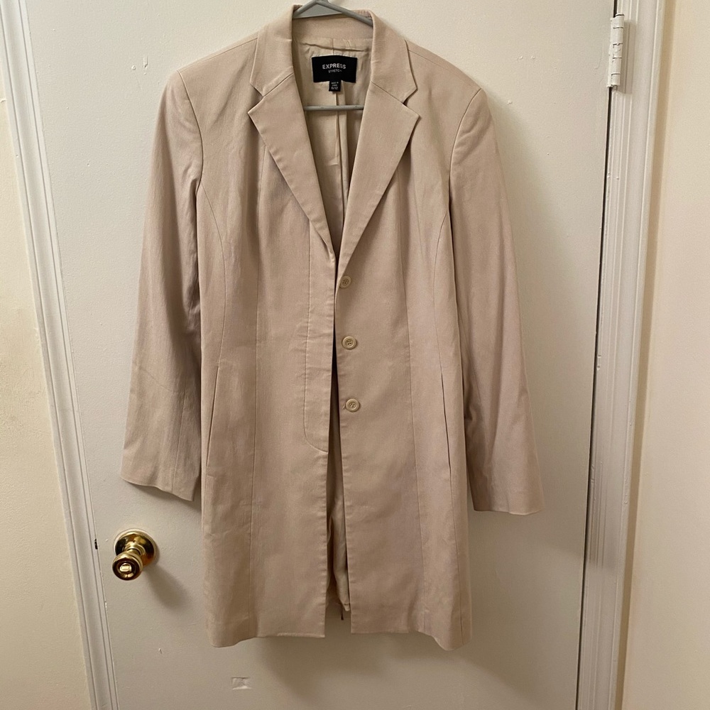 Express tan trench coat